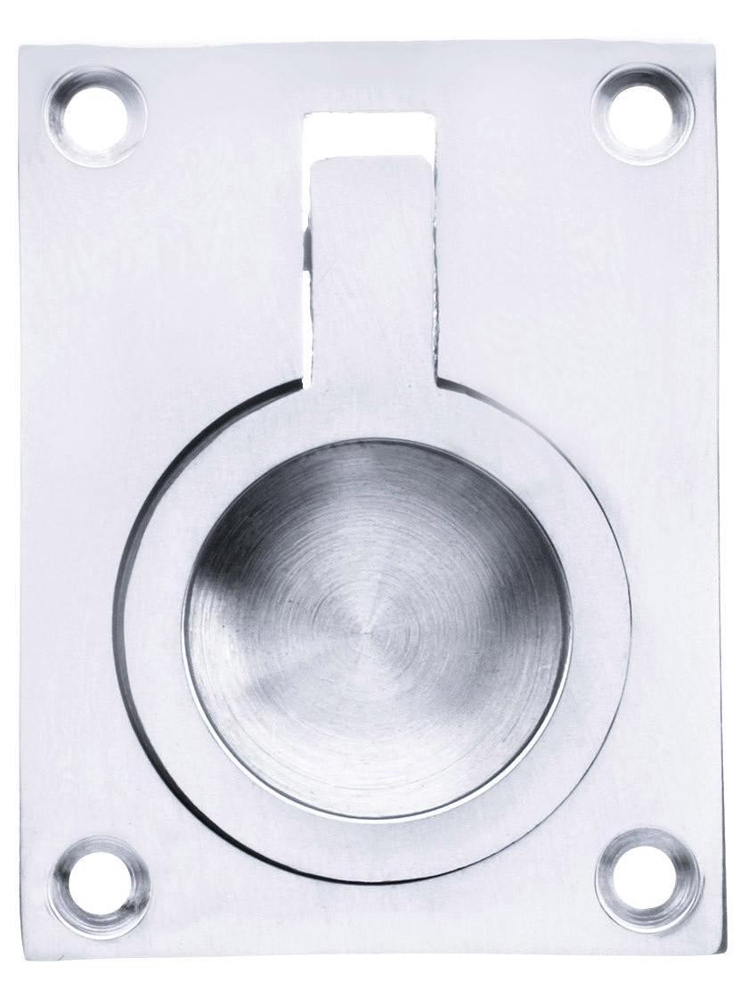 Solid Brass Flush Mount Ring Pull 2 1/2Inch x 1 7/8Inch House of